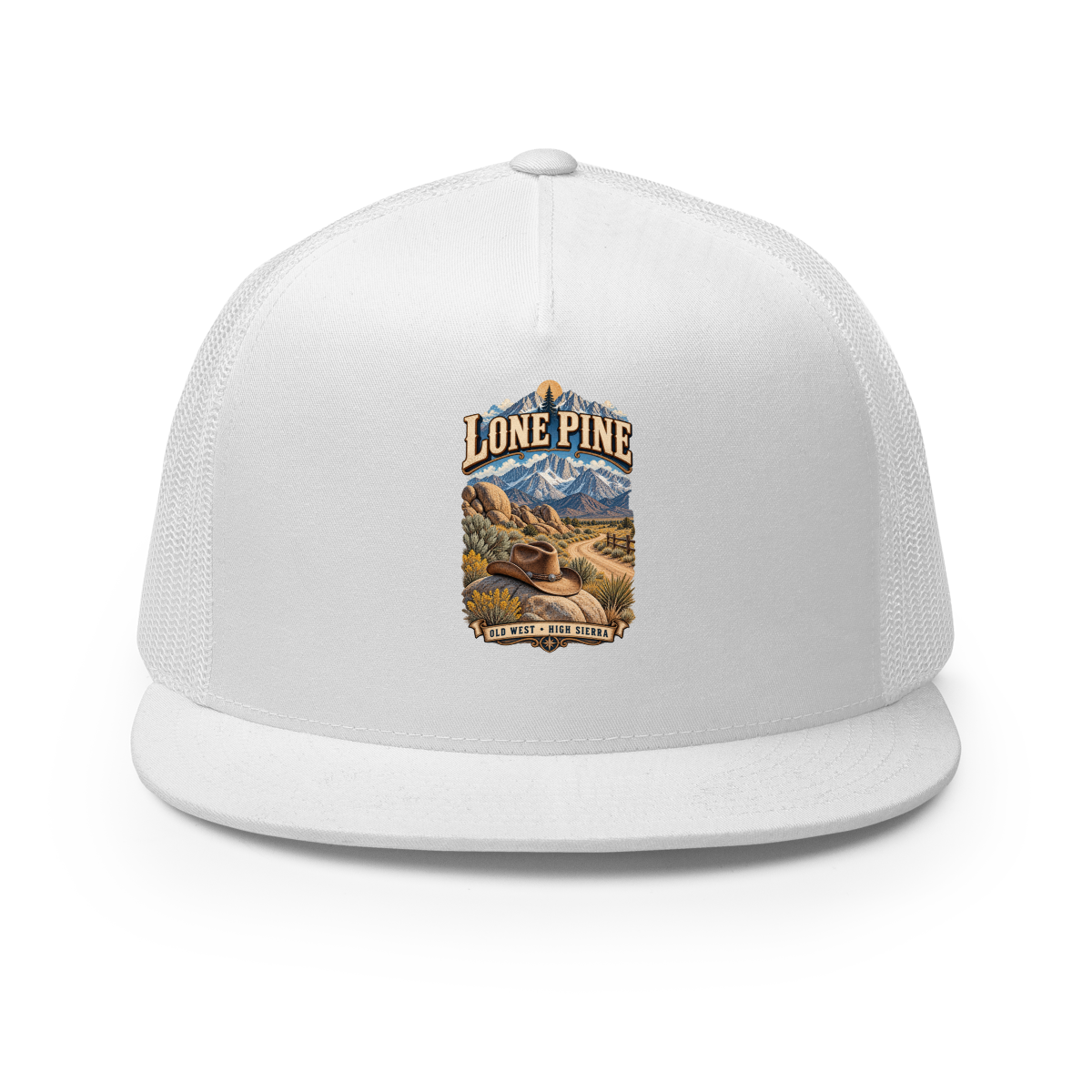 Lone Pine Old West Trucker Hat product mockup