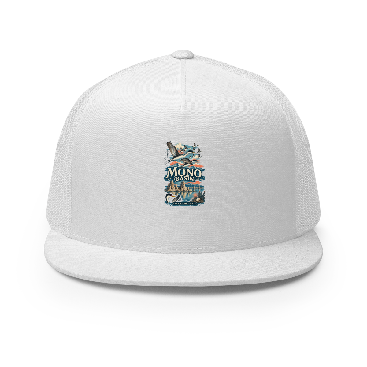 Mono Basin California Enamel Trucker Hat product mockup
