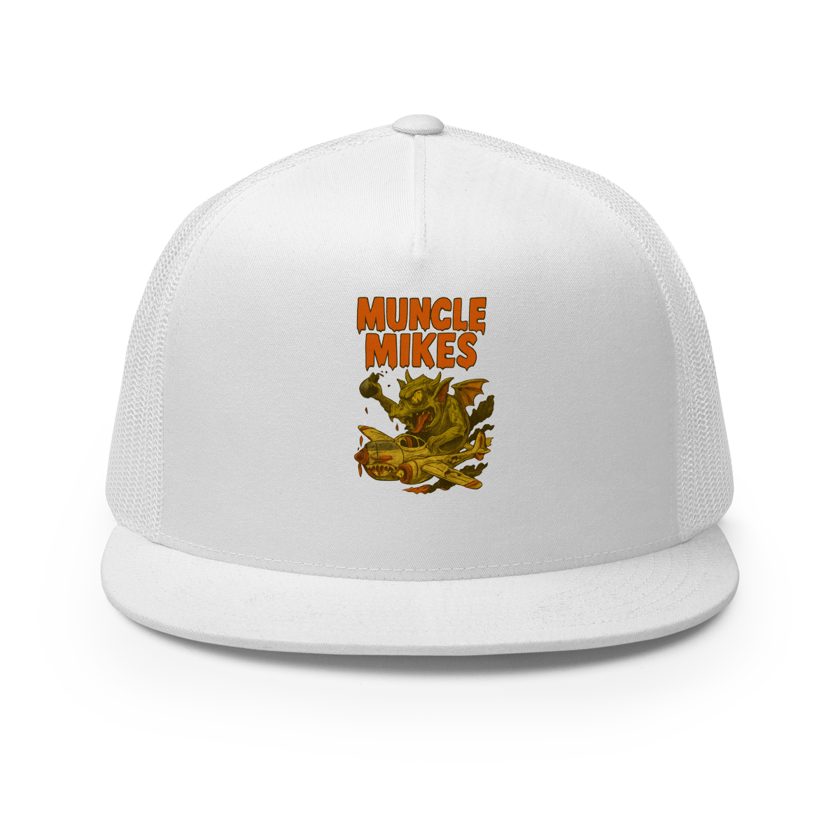Monster Mugs 013 Hot Rod Coffee Mug — Muncle Mikes Trucker Hat product mockup