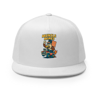 Muncle Mikes Hot Rod and Rat Rod Shirt Mayhem! Monster Rods! (027) Trucker Hat product mockup
