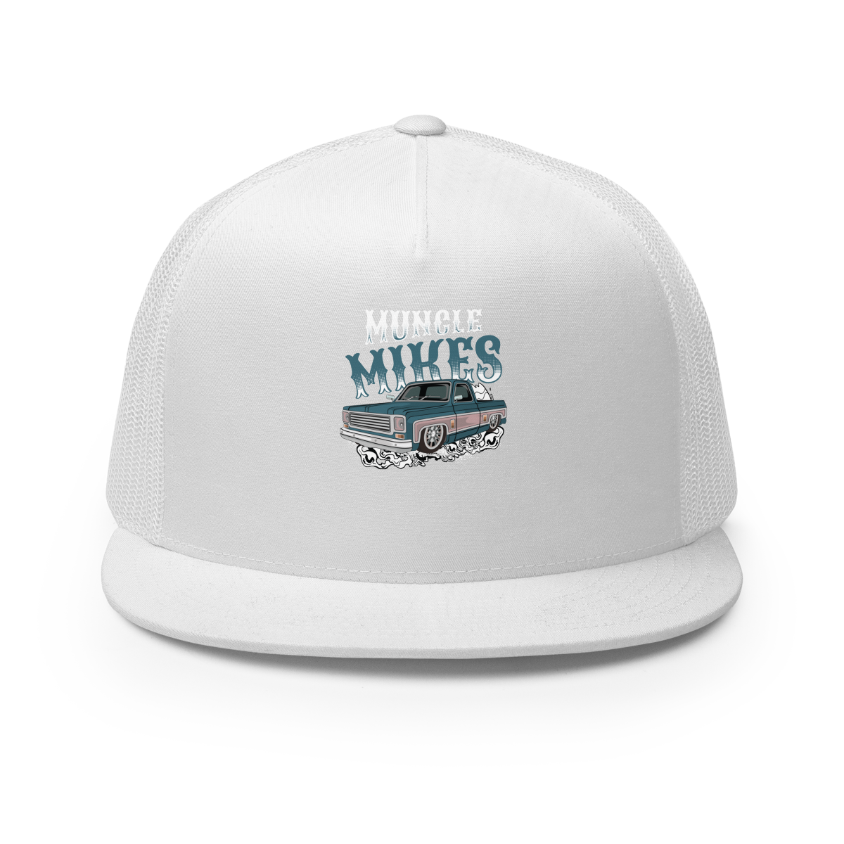 Smoking Hot Rod Chevy Silverado Pick up Trucker Hat product mockup