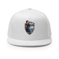 Vintage Aviation Pin-Up T-Shirt – Edition 39 Trucker Hat product mockup
