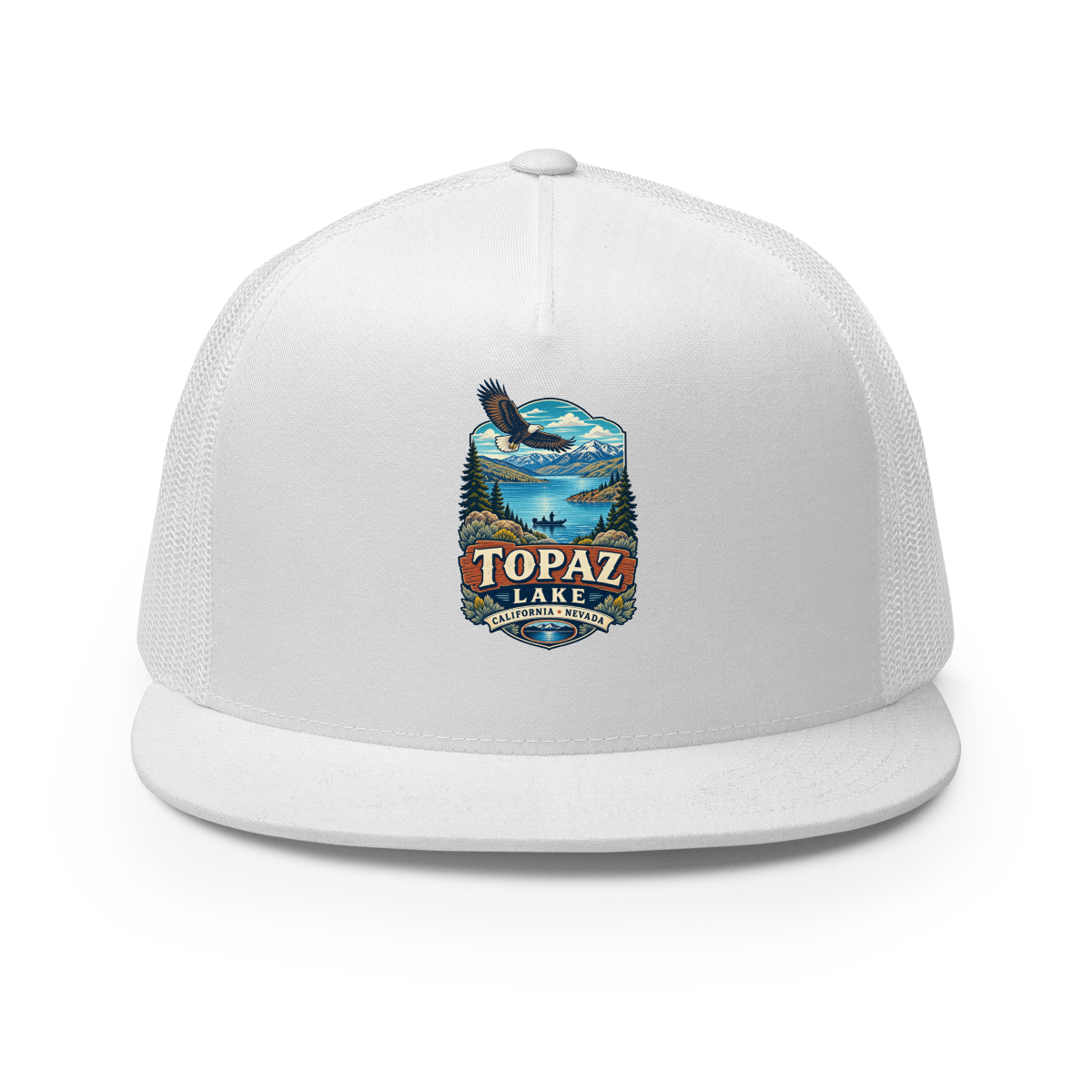 Topaz Lake California Trucker Hat product mockup
