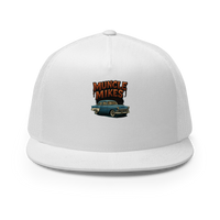 Muncle Mikes Hot Rod and Rat Rod Shirt Mayhem! Victoria Trucker Hat product mockup