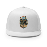 Vintage Aviation Pin-Up T-Shirt – Edition 21 Trucker Hat product mockup