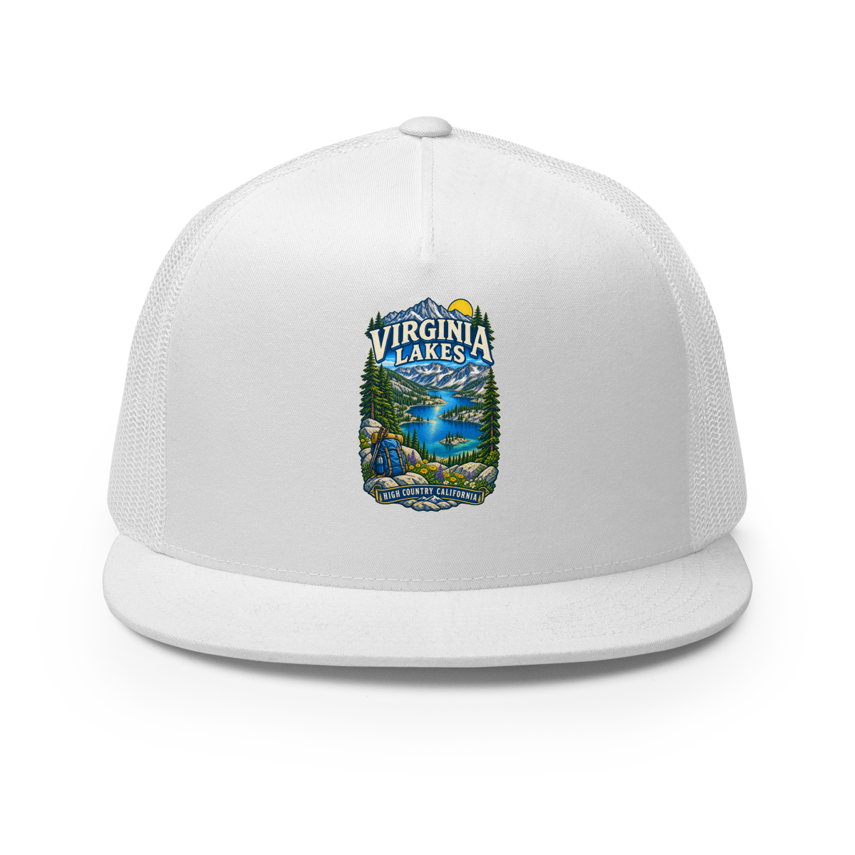 Virginia Lakes Trucker Hat product mockup