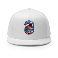 Winter Highway 395 Trucker Hat product mockup