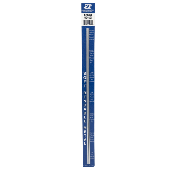 Bendable Aluminum Rod Assortment: (3/32", 1/8") x 12" Long (1 Piece Each) — exact K&S Engineering product reference