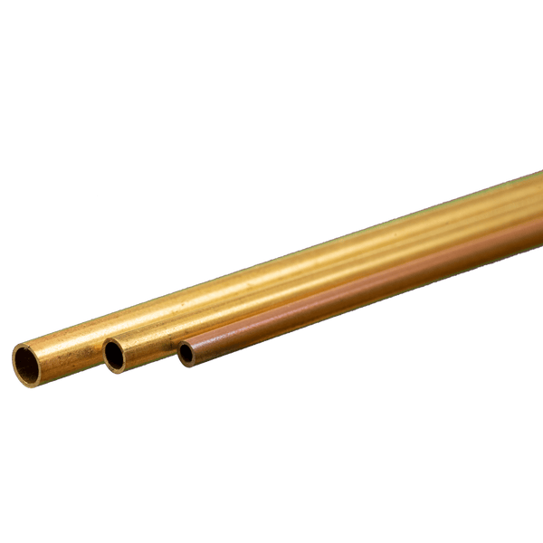 K&S 5075 Bendable Brass Tube Assortment – 3 Pieces, 12 Inches