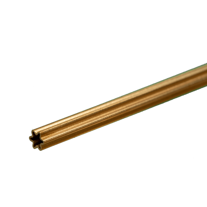 Brass Star Tube (Large): 0.014" Wall x 12" Long (1 Piece) — exact K&S Engineering product reference