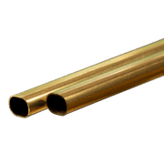 Brass Oval Tube (Small): 0.014" Wall x 12" Long (1 Piece) — exact K&S Engineering product reference