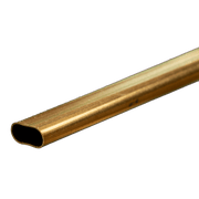 Brass Oval Tube (Large): 0.014 in Wall x 12 in Long - K&S 5095 - view 4