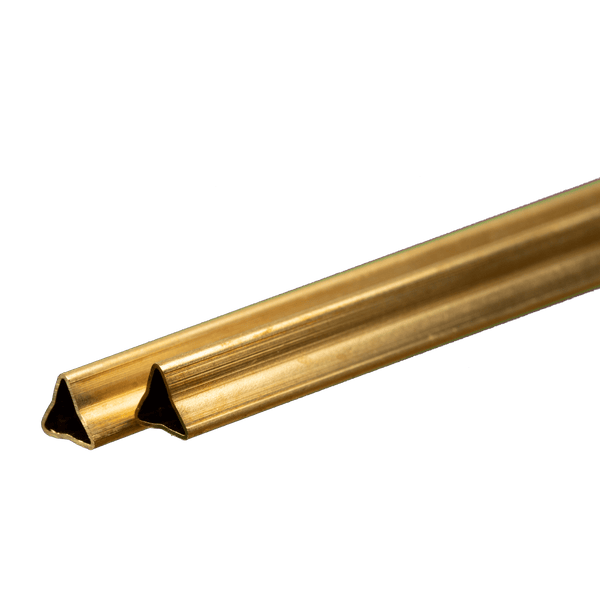 K&S 5097 Brass Triangle Tubes 1/4 in x 12 in – 2 Pack