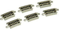 Six Bachmann 44831 N-scale quarter-section 11.25-inch-radius curves