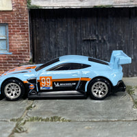 Custom Hot Wheels - 2014 Bentely Continental GT3 - GULF Blue and Orange - Chrome BBS Wheels - Rubber Tires