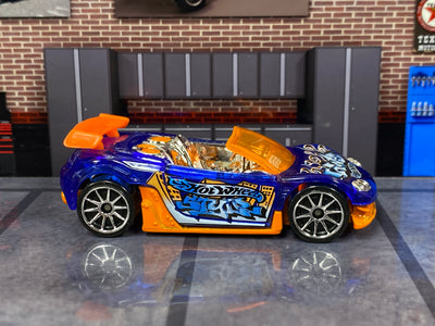 Loose Hot Wheels - Trak Tune - Blue and Orange