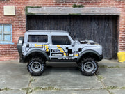 Custom Hot Wheels - 2021 Ford Bronco - Gray and Black 2 - Gray Mag Wheels - Goodyear Offroad Rubber Tires