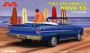 Moebius 2318 1963 Chevrolet Nova SS Convertible 1/25 model kit box artwork