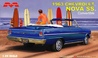 Moebius 2318 1963 Chevrolet Nova SS Convertible 1/25 model kit box artwork