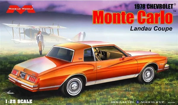 Moebius 2330 1978 Chevrolet Monte Carlo Landau Coupe 1/25 model kit box artwork
