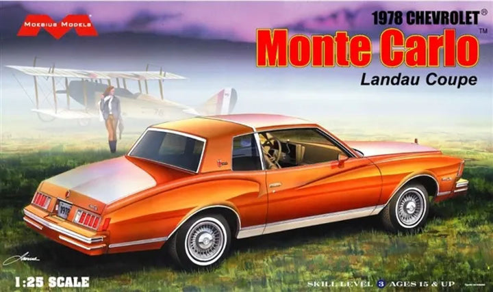Moebius 2330 1978 Chevrolet Monte Carlo Landau Coupe 1/25 model kit box artwork