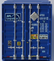 APL Logistics 8-55-8 Set #1 Corrugated 4VI container. JTC# (537020) exact product view 4