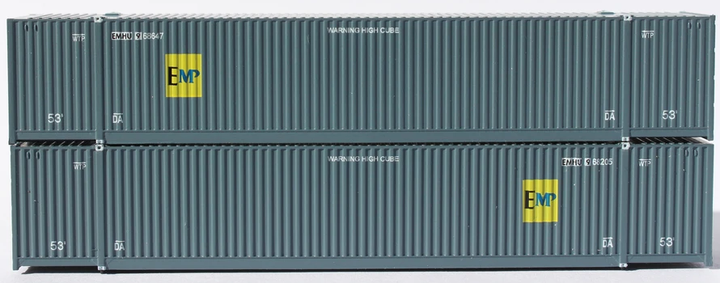 EMP (ex FEC faded patch) 53' HIGH CUBE 8-55-8 corrugated containers. JTC # (537037) exact product view 1