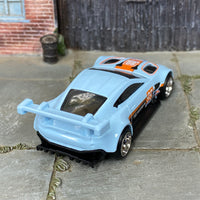 Custom Hot Wheels - Astin Martin Vantage GTE - Blue GULF - Chrome Mag Wheels - Rubber Tires