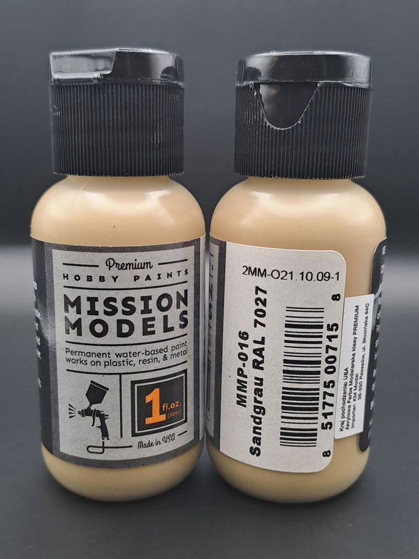 Mission Models MMP-016 Sandgrau RAL 7027 Acrylic Paint – 1 fl oz
