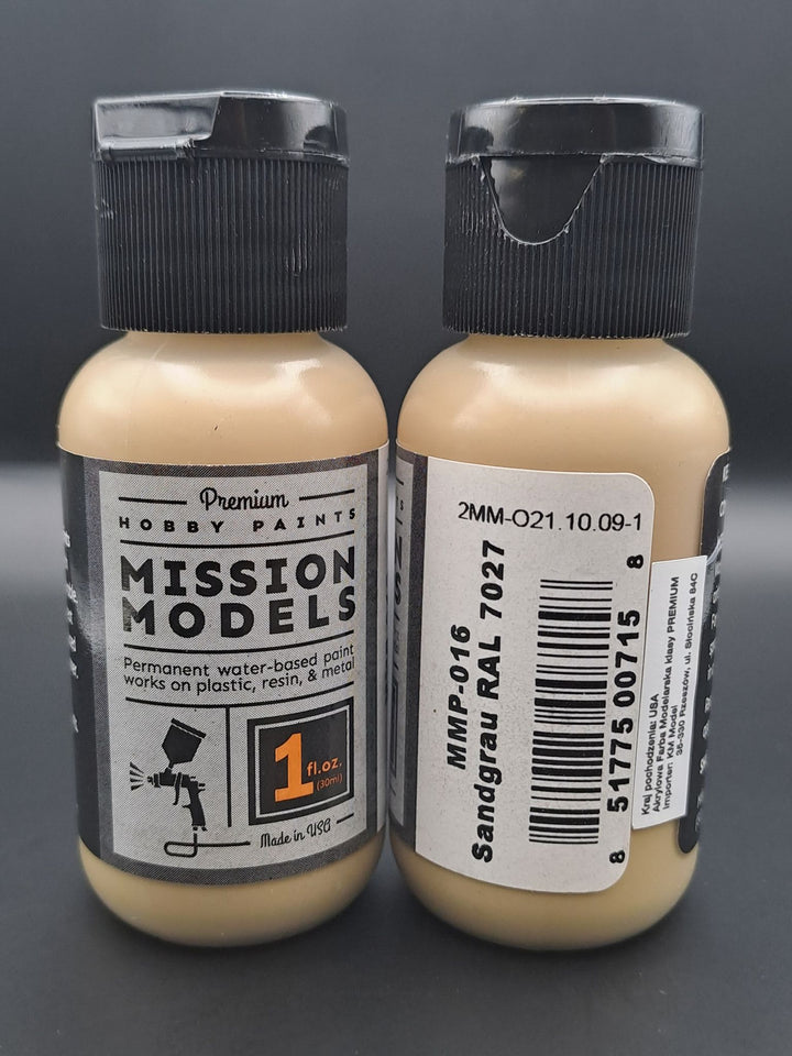 Mission Models MMP-016 Sandgrau RAL 7027 Acrylic Paint – 1 fl oz
