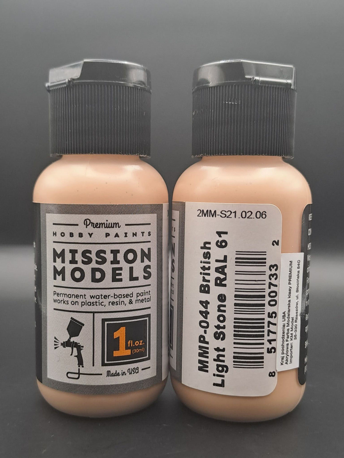 Mission Models MMP-044 British Light Stone RAL 61 Acrylic Model Paint – 1 fl oz– product image