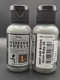 Mission Models MMP-045 British Slate Grey 34 Acrylic Model Paint – 1 fl oz