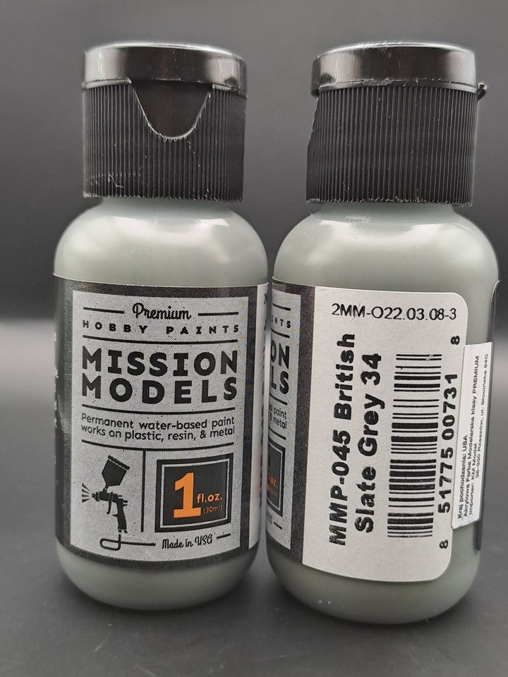 Mission Models MMP-045 British Slate Grey 34 Acrylic Model Paint – 1 fl oz