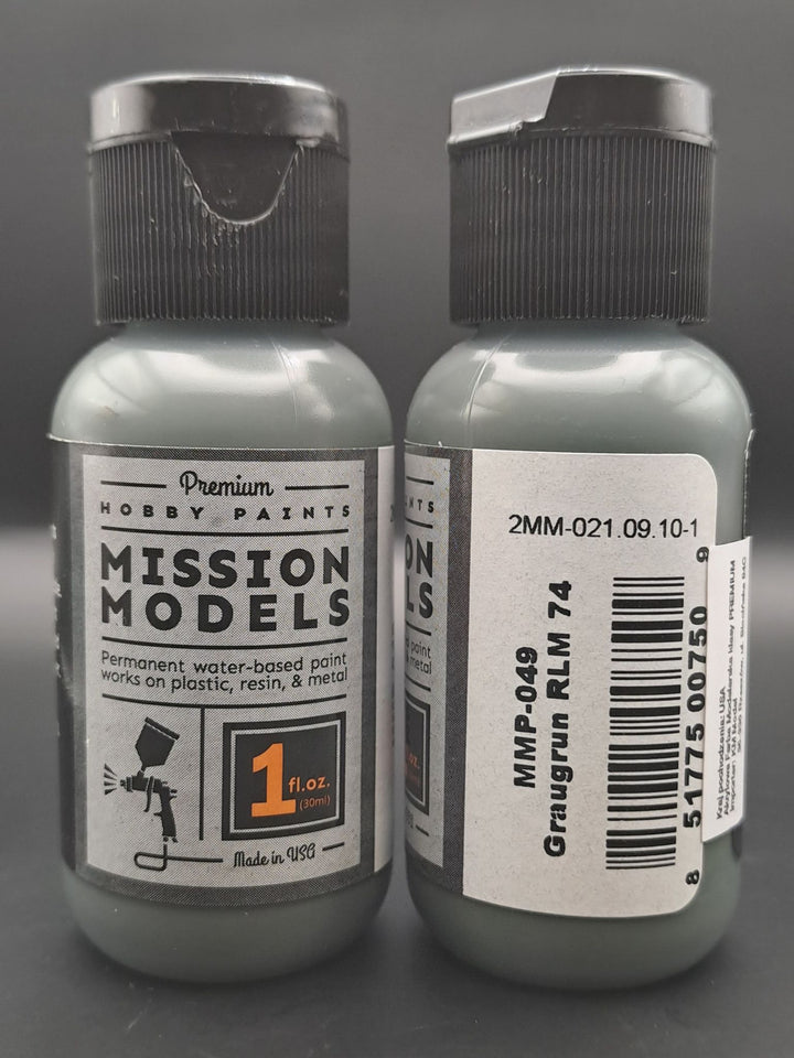 Mission Models MMP-049 Graugrun RLM 74 Acrylic Paint, 1 oz