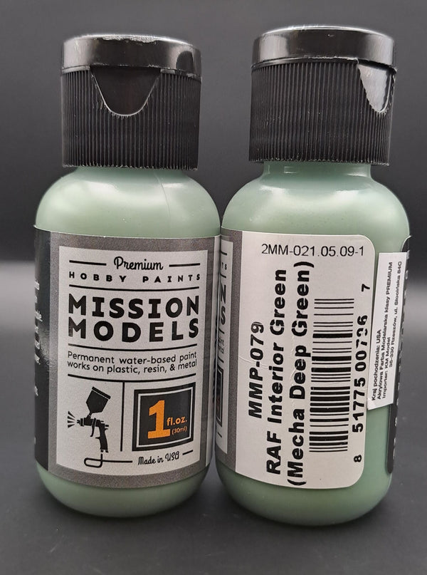 Mission Models MMP-079 RAF Interior Green Acrylic Model Paint – 1 fl oz