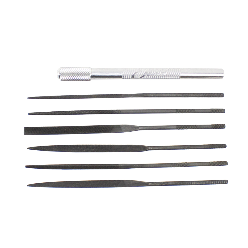 Excel Blades 6-Piece Assorted Sharpening File Set with Handle (55668) product view 1