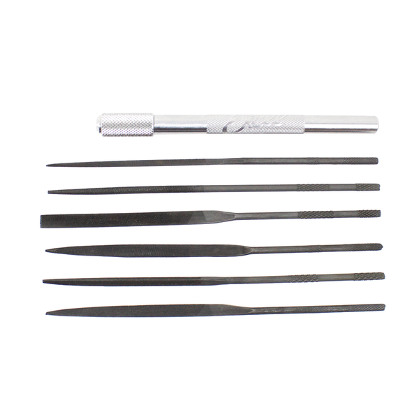 Excel Blades 6-Piece Assorted Sharpening File Set with Handle (55668) product view 1