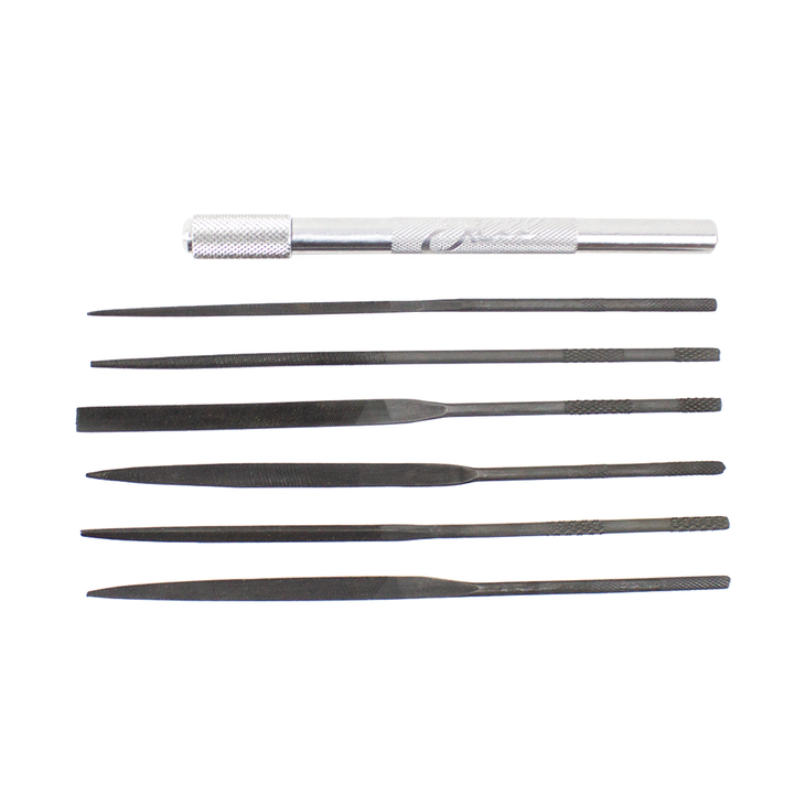 Excel Blades 6-Piece Assorted Sharpening File Set with Handle (55668) product view 1