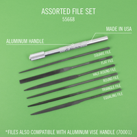 Excel Blades 6-Piece Assorted Sharpening File Set with Handle (55668) product view 6