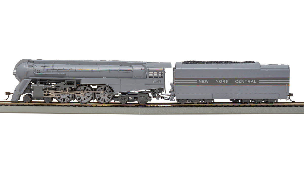 Bachmann HO Dreyfuss Streamlined Hudson - New York Central #5445 (1938 livery w/Boxpok drivers) (DCC SOUND ON BOARD) — manufacturer product view 2