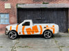 Loose Hot Wheels - 1997 Ford F150 Truck - White and Orange