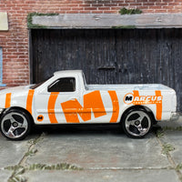 Loose Hot Wheels - 1997 Ford F150 Truck - White and Orange