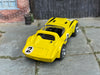 Custom Hot Wheels - Corvette Grand Sport - Yellow and Black - Chrome AMR Wheels - Rubber Tires