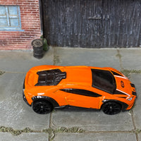 Loose Hot Wheels - Lamborghini Huracan Sterrato - Orange, Black and White