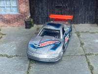 Olds Aurora GTS-1 custom showing Hot Wheels hood graphic, front view