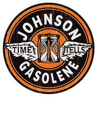 Johnson Gas Vintage Gas and Oil artwork close-up