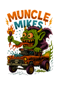 Muncle Mikes Hot Rod and Rat Rod Shirt Mayhem! Monster Rods! (033) artwork close-up