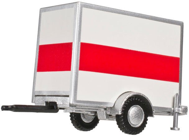 Atlas 60000099 HO Scale Orange Stripe Delivery Box Trailer with Single Axle — exact product view