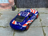 Custom Hot Wheels - 2018 Ford Mustang GT - Blue Stars and Stripes - Red Mag Wheels - Rubber Tires