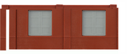 DPM N Scale Modulars System(TM) (Plastic) -- Dock Level Freight Door pkg(3); 3-1/2" Wide x 1-13/32" High (8.7 x 3.5cm) (60105) product view 3